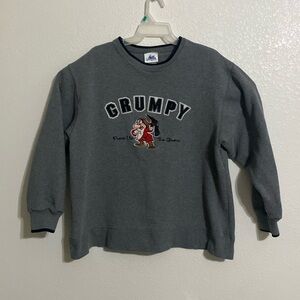 Disneyland Resort Gray GRUMPY Sweatshirt Size L